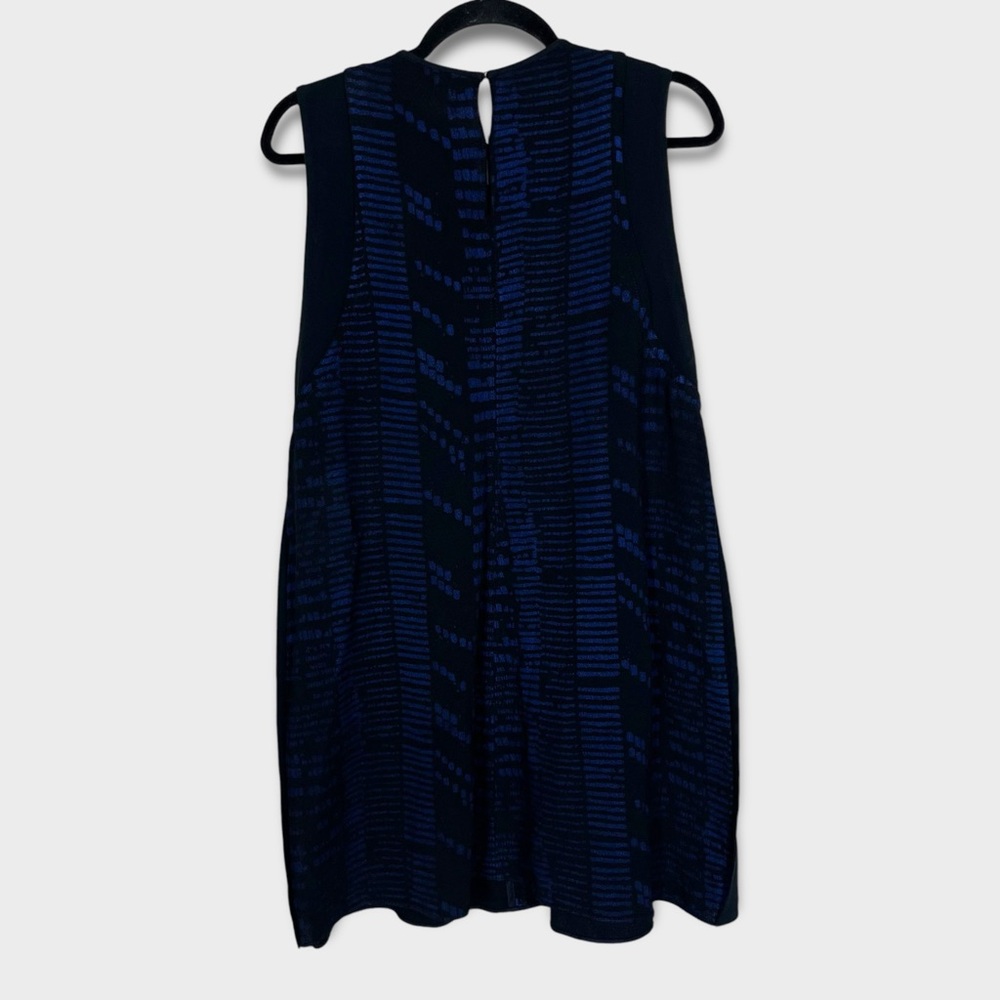 Proenza‎ Schouler Tent Trapeze Dress 10 Minimalist Lagenlook Designer Blue Black